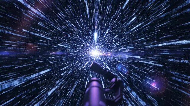 Abstract digital light speed tunnel vision.