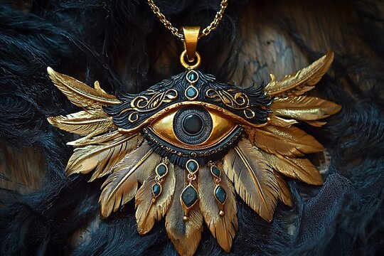 Sacred eye symbol pendant with elegant details high resolution picture