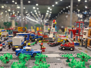 Obraz premium Lego emergency city diorama
