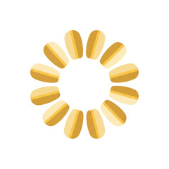 Obraz premium Golden circular loading spinner icon
