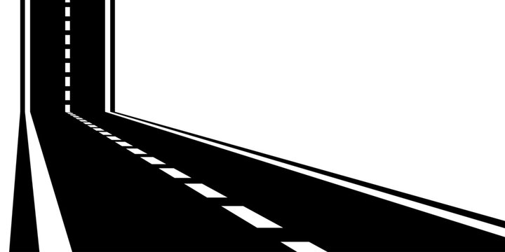 Perspective road vector illustration long highway towards the horizon traveling	