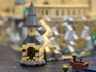 Obraz premium Lego castle tower with arched entrance