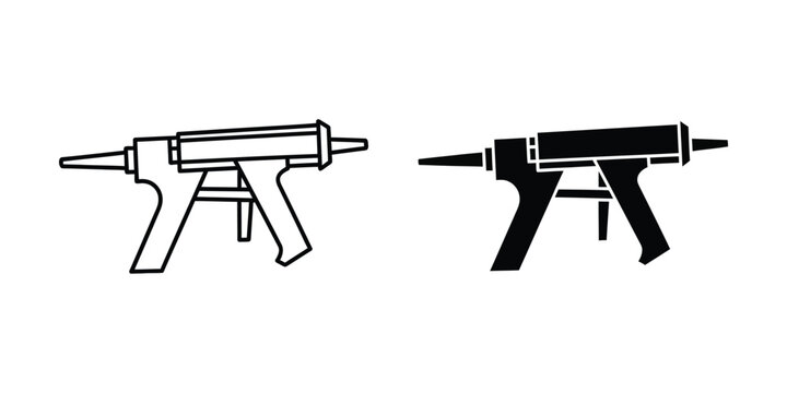 Comparison of a lightweight firearm and its filled-in silhouette version