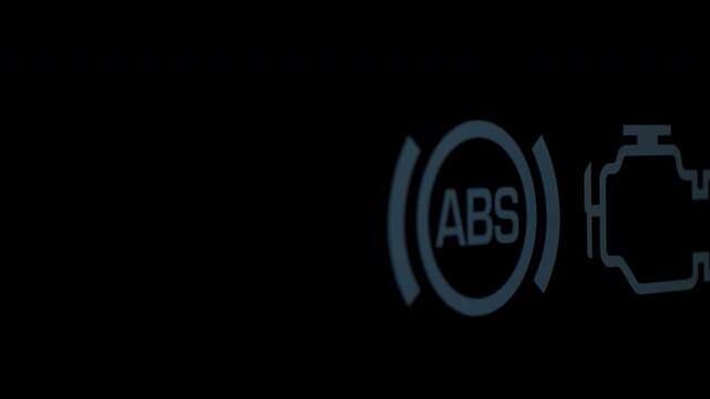 Slider, Flashing Yellow Check Engine Symbol, indicating an engine-related fault, needing diagnostic evaluation. Red oil pressure light, possibly leaking