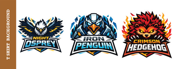 Iron ibex esports gaming mascot logo design for sport and t shirt background. © jubayer95