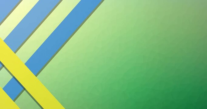 Animation of colourful lightning bolts and arrow over striped background