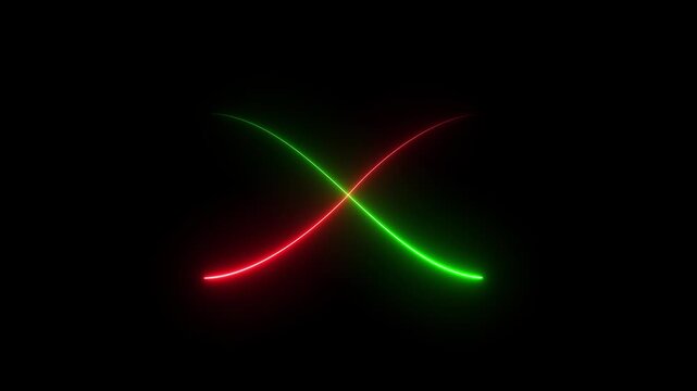 Glowing neon infinity symbol clipart animation footage on black background. Seamless loop animation. Infinity symbol. Neon glowing blue light on black background. Eternity concept.4k animation video