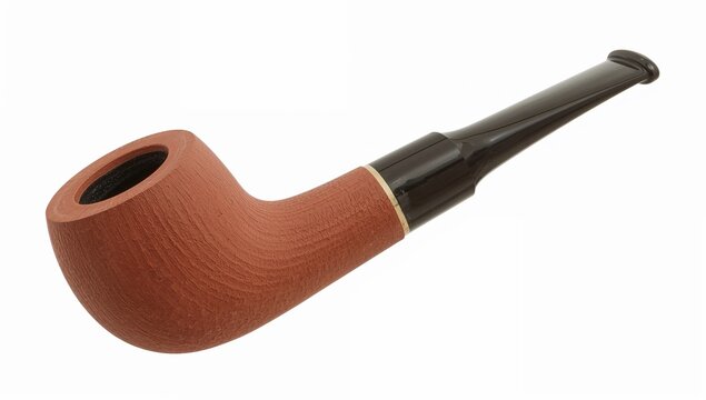 Traditional indigenous clay pipe with natural texture and color, culturally authentic handcrafted smoking tool