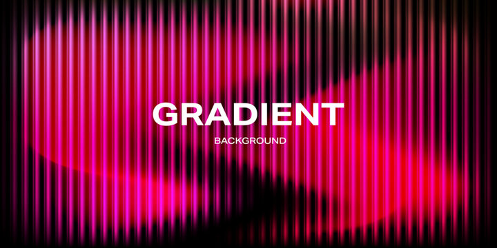 Ripple glass gradient background with vertical translucent stripes in bright pink over black. Glossy blurred texture with refraction effect, glowing light, and modern luminous depth.