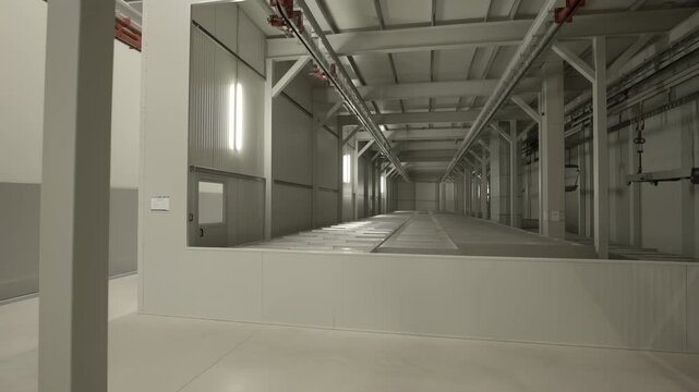 Slide shoot in empty factory space