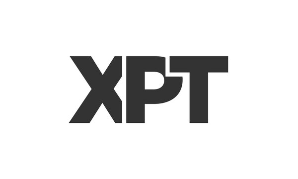 XPT logo design template with strong and modern bold text. Initial based vector logotype featuring simple and minimal typography. Trendy company identity.