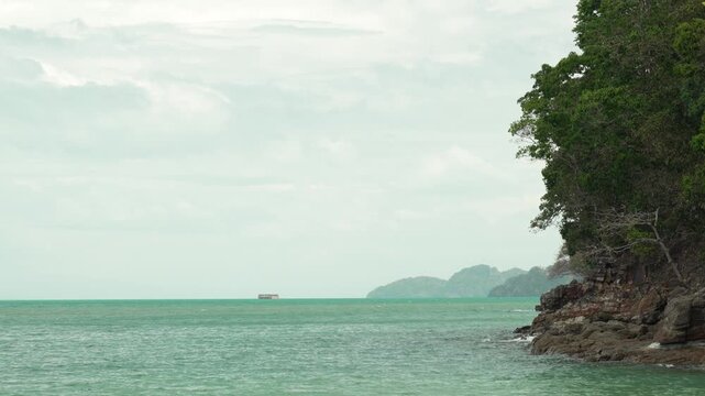 Strait of Malacca Malaysia tropical nature ocean sea Southeast Asia view from Sandy Skulls Beach