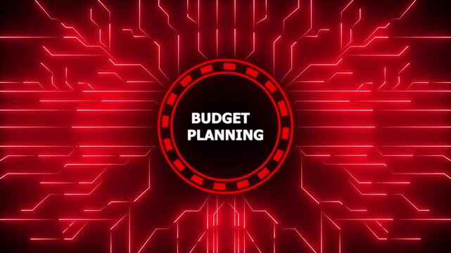 Animated budget planning concept depicting financial strategies and technological integration,4k animation motion video.