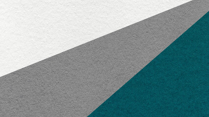 Fototapeta premium Abstract geometric paper texture background with white, gray, dark teal diagonal split. Rays pattern decorative backdrop