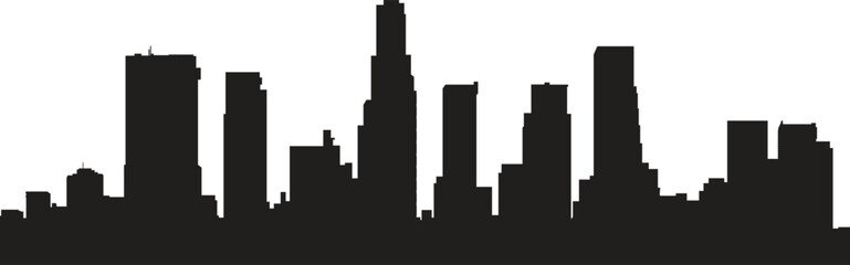 Obraz premium Los Angeles city skyline prepared in vector