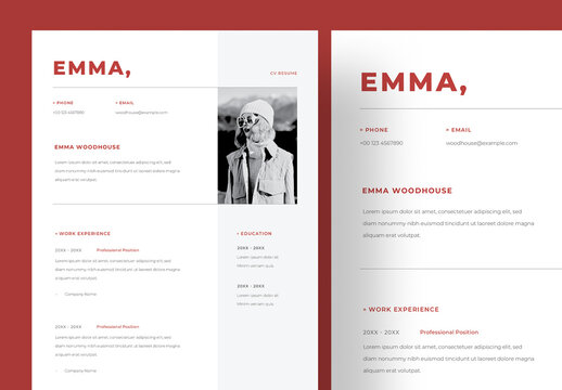 Minimal Resume Design Layout