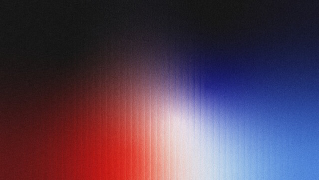 A modern abstract background featuring a smooth red-blue-black gradient, subtle vertical glass grooves, and a grainy noise texture. 