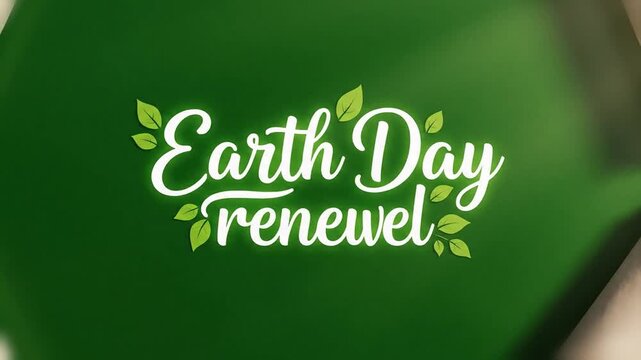 A paper banner tears open gently to reveal a second layer inside with a greener brighter version of the same message Earth Day renewal transformation concept