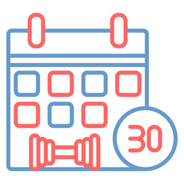 30 Days Challenge Vector Icon