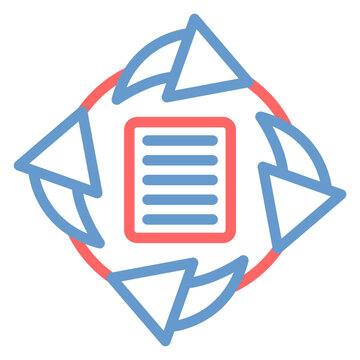 Clockwise Flow Chart Vector Icon