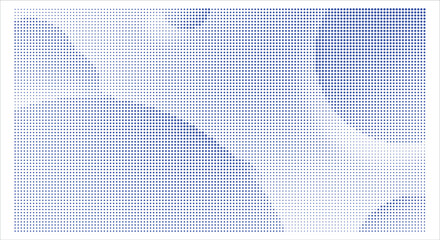 Naklejka premium Halftone illustration of a persons face made of blue dots