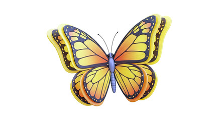 Obraz premium 3D Render of a Monarch Butterfly