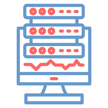 Server Monitoring Vector Icon