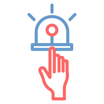 Panic Button Vector Icon