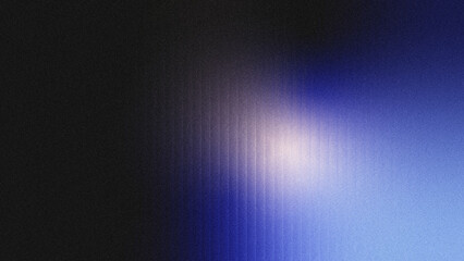 Obraz premium A minimalist abstract background featuring a smooth black-to-blue gradient, subtle vertical glass grooves, and a fine-grained noise texture.