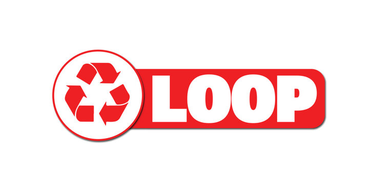 Loop Button Icon, Repeat Cycle Control, Refresh Reload Circular Arrow UI Element, Infinite Process Symbol, Web App Interface, Vector Illustration, Isolated on White