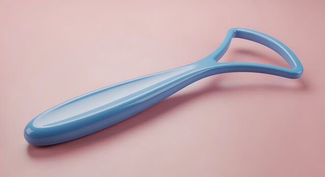 Blue plastic body scrubber tool for skin care and exfoliation  personal hygiene product for removing dead skin cells