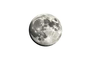 Fototapeta premium Full moon illuminating lunar surface with craters and maria