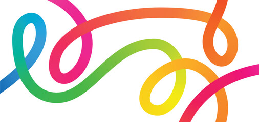 Abstract color gradient line waves, flowing ribbon curves and swirl shapes, dynamic doodle lines with smooth motion, modern graphic design element for background, poster, branding. Vector illustration © Hasheb Anzar
