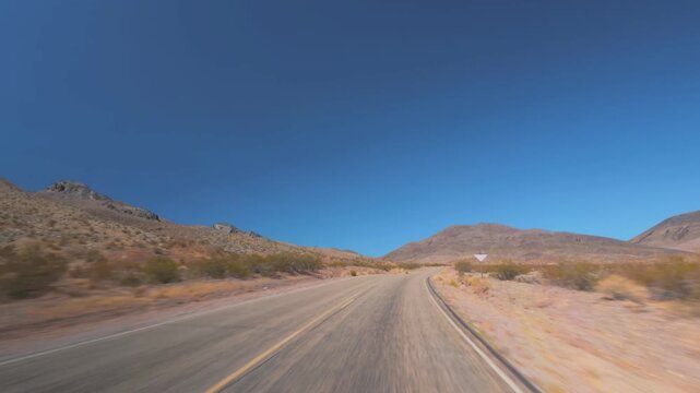 Death Valley Scenic Drive Open Desert Road POV 4K

