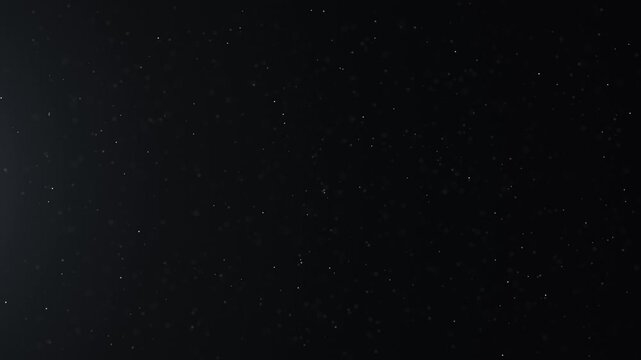 Dark starry background with subtle scattered particles, creating a calm deep space scene with minimal motion and soft cosmic atmosphere.