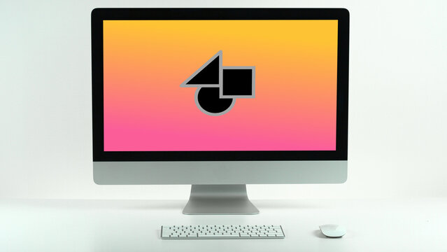 Desktop Mockup 16 Empty &ndash; Modern Computer Screen Presentation, Animated Display for Website and App UI UX Showcase, Professional Digital Interface Template