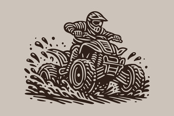 Off Road Quad Bike Racing Art © Quivr