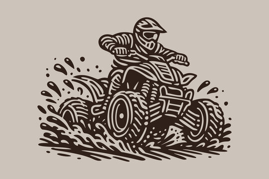 Off Road Quad Bike Racing Art