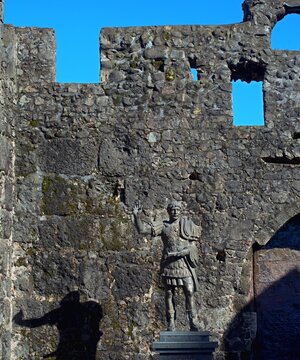 Gonio Fortress in Ajara, Georgia, near Batumi. Bright sunny day, blue sky