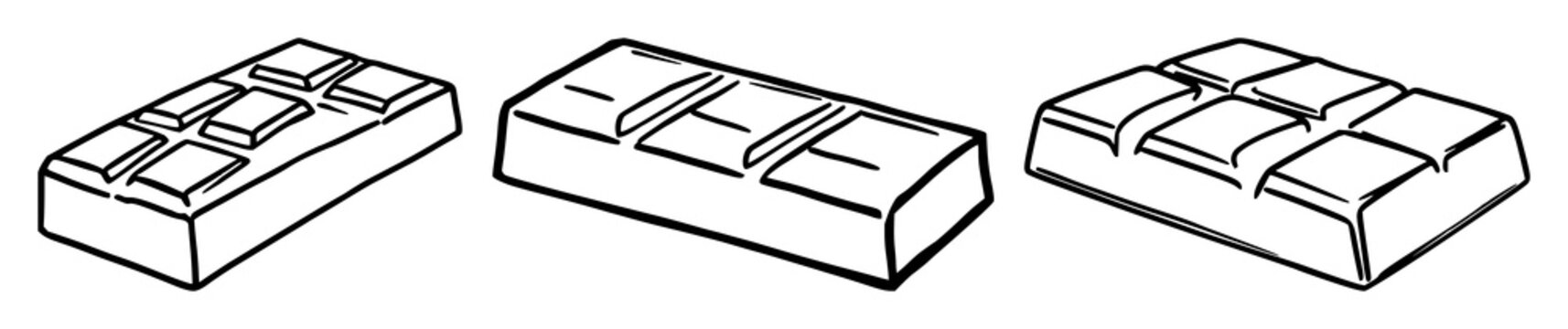 Chocolate bar icon set with simple yellow gradient illustration featuring chocolate, confectionery, snack with desserts and sweets