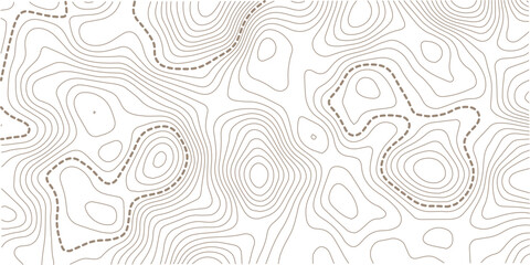 Fototapeta premium Black and white lines seamless Topographic map patterns, topography line map. Vintage outdoors style. The stylized height of the topographic map contour in lines.landscape
