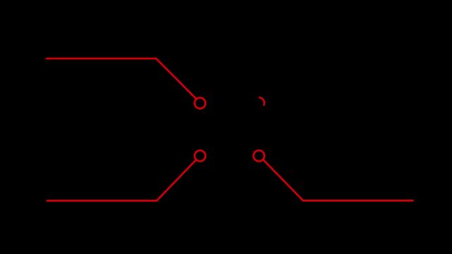 Network Connection, Hub, Social Network Isolated Flat Line Icon. molecule icon. compound of molecular structures PNG Alpha. Glowing Data Cables Transferring Information. 4k video animation