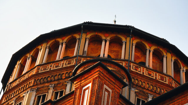 Renaissance Cupola of Santa Maria delle Grazie Church in Milan