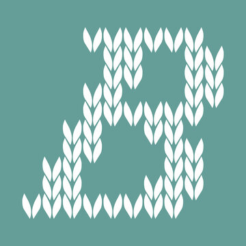 Knitted Letter B