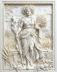 Ethereal realm of mount olympus ancient greek temple art serene landscape sculptural masterpiece