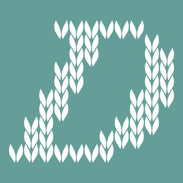 Knitted Letter D