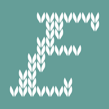Knitted Letter E