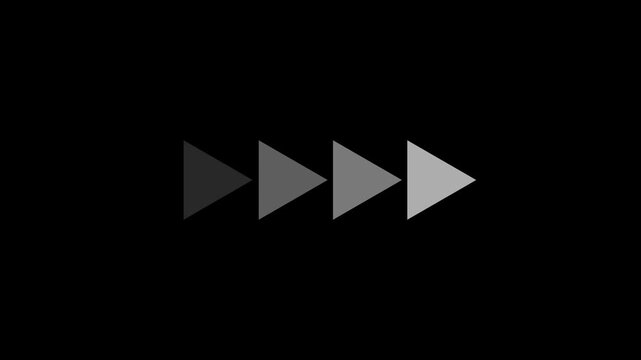 Black and white vector illustration of a 3d arrow icon designed as a professional business symbol for web direction and internet website interface concepts.