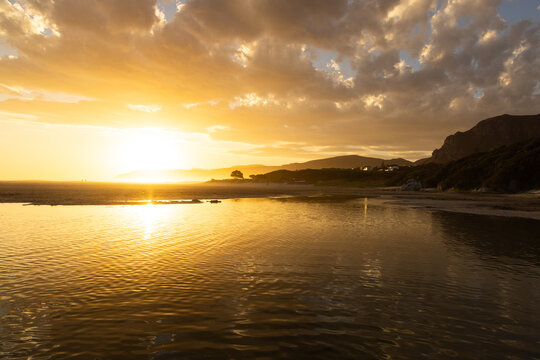 Scenic sunset, Grotto Beach, Hermanus, Western Cape, South Africa