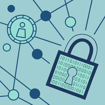 A padlock with a binary code on it